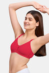 Naidu Hall Double Layered Non Wired Full Coverage T-Shirt Bra - Fiery Red — thumbnail 2